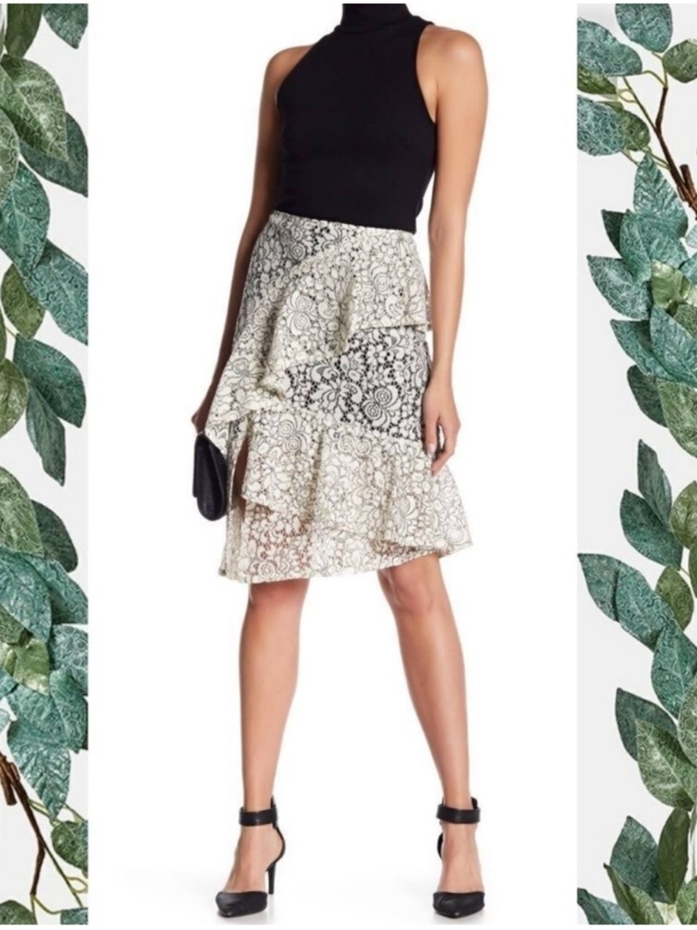 NWT NANETTE LEPORE Bond Street Lace Skirt 8